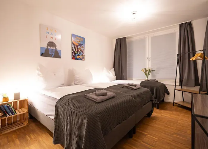 Appartement Ko-living - Yellow Submarine - Altstadt - Kueche - 2 Sz - Getrennte Betten - Bis 7 Gaeste *